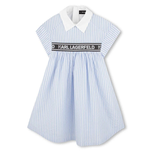 KARL LAGERFELD Girls Metallic-Striped Shirt Dress