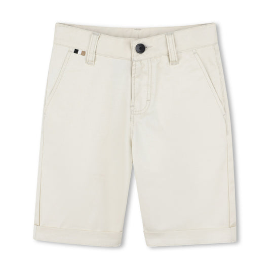BOSS Boys Beige Chino Shorts