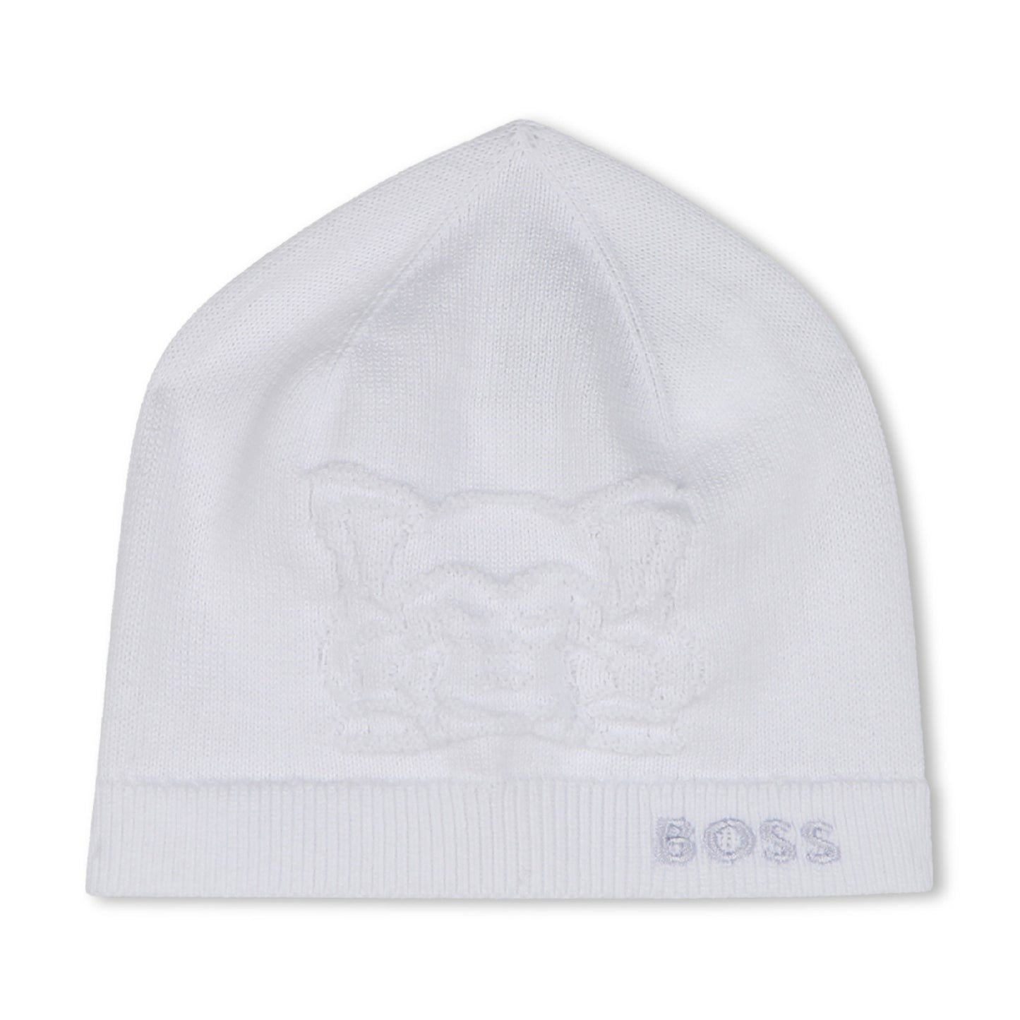 BOSS Baby Unisex Hat & Socks White Knit Set