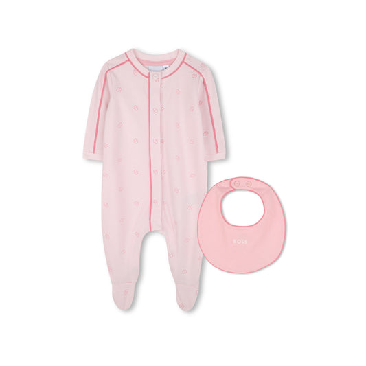 BOSS Baby Girls Pink Pyjama and Bib Set