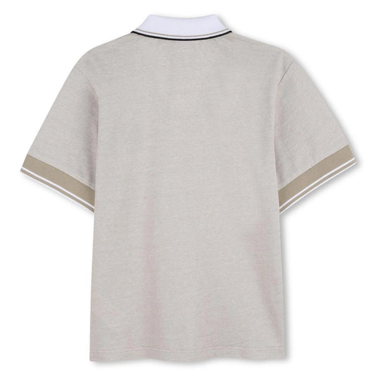 BOSS Boys Beige Logo Polo Shirt