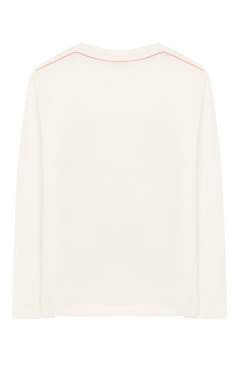 MARC JACOBS Boys White Logo Cotton Long Sleeve T-Shirt