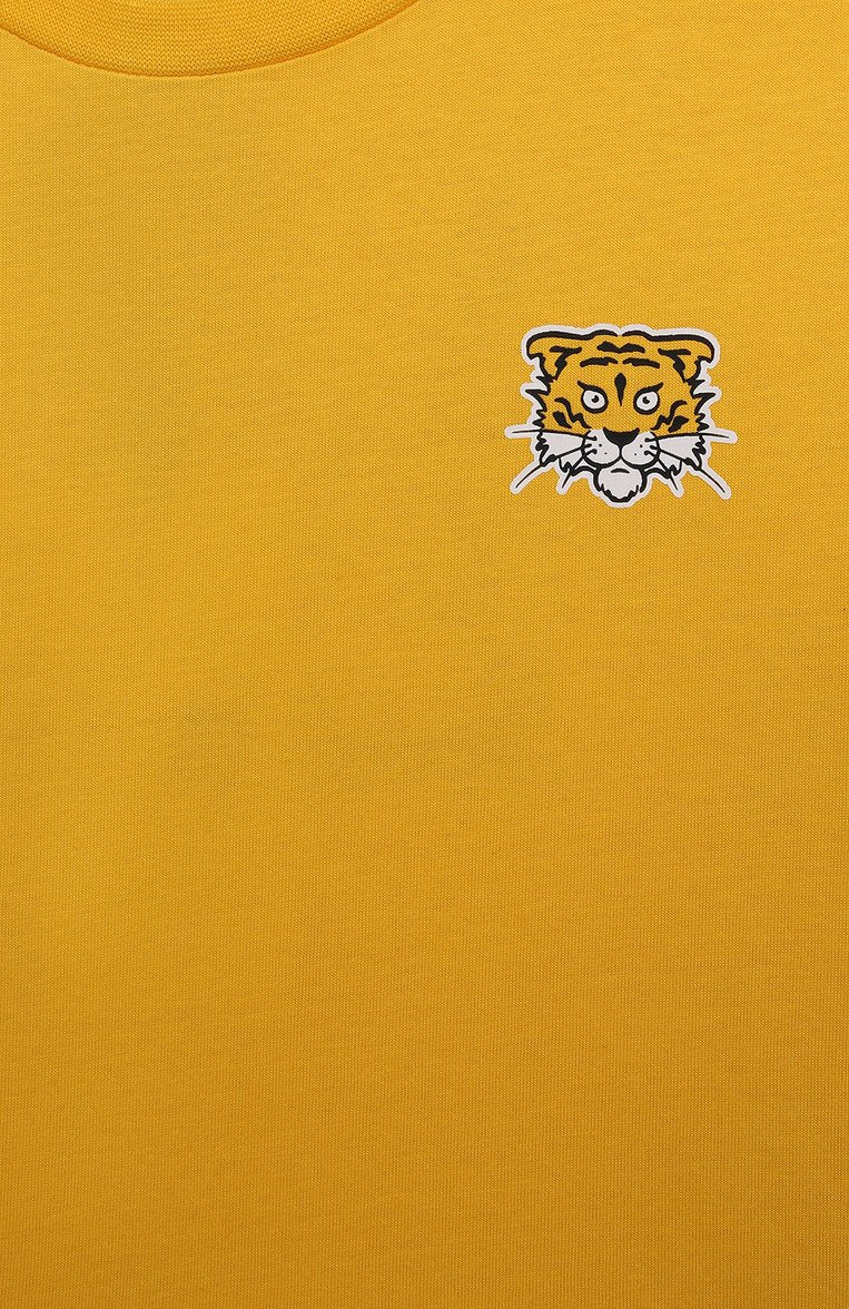 KENZO KIDS Boys Yellow Tiger Logo T-Shirt