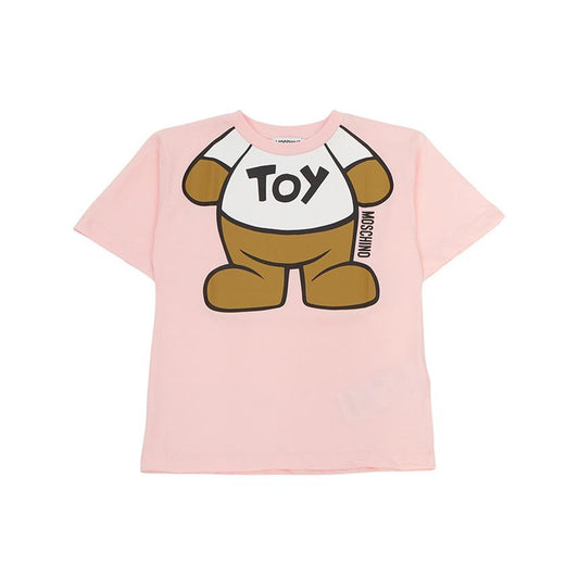 MOSCHINO Girls Pink Logo Short Sleeve T-Shirt