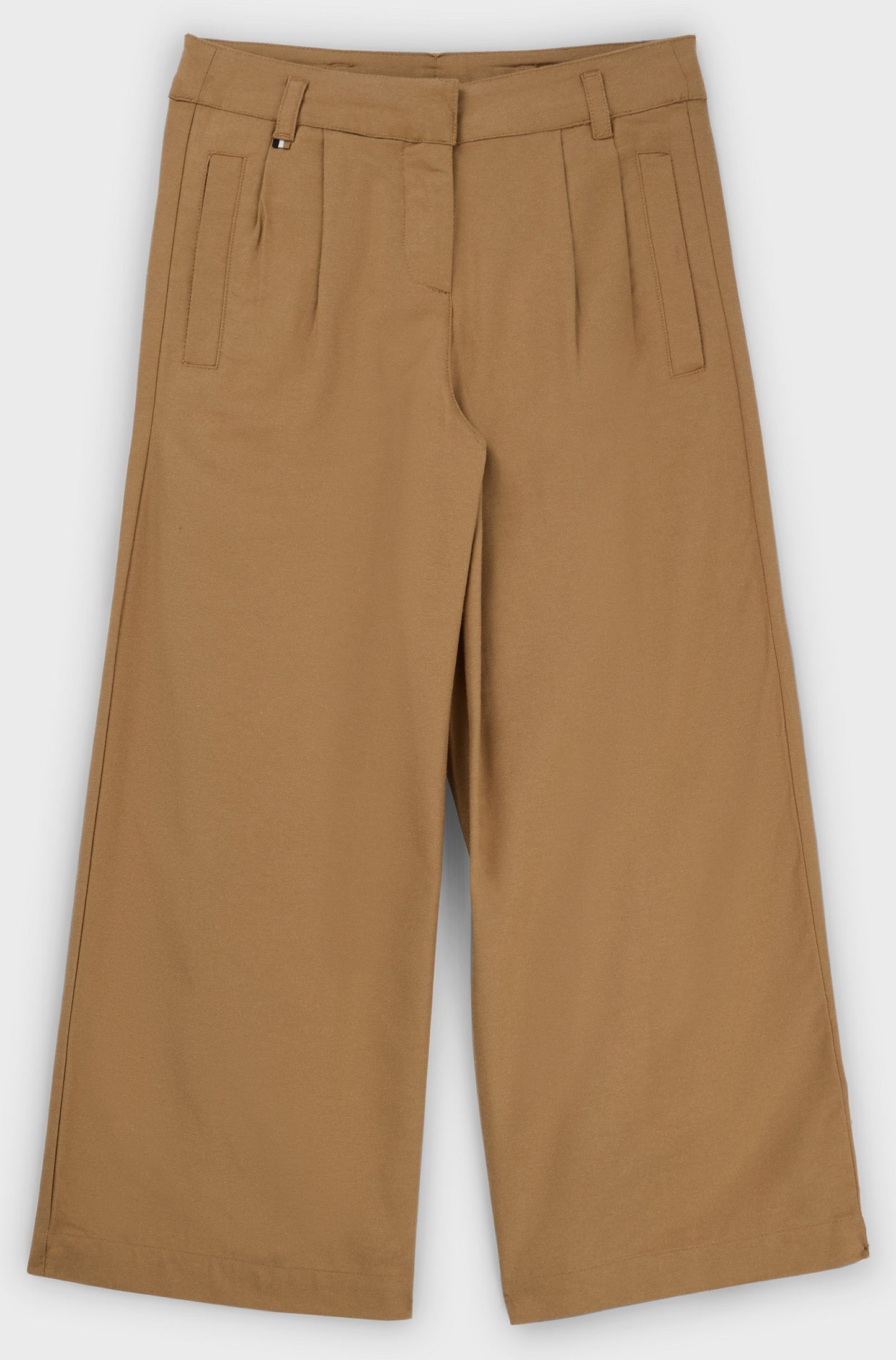 BOSS Girls Loose-Fit Trousers in Soft Twill