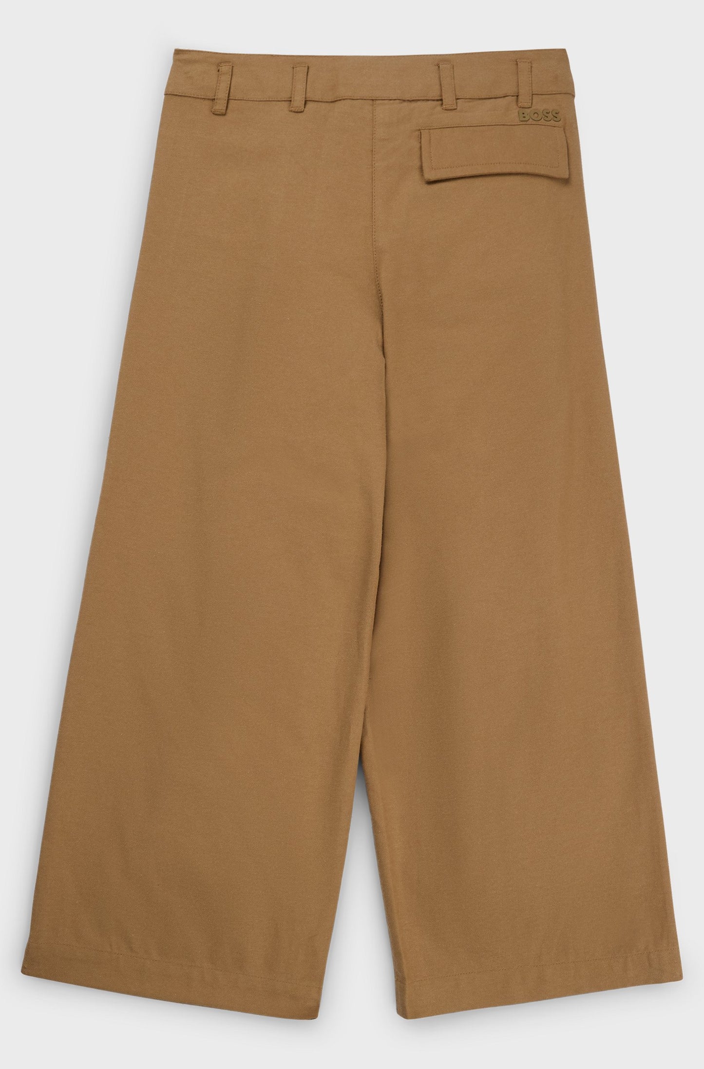 BOSS Girls Loose-Fit Trousers in Soft Twill