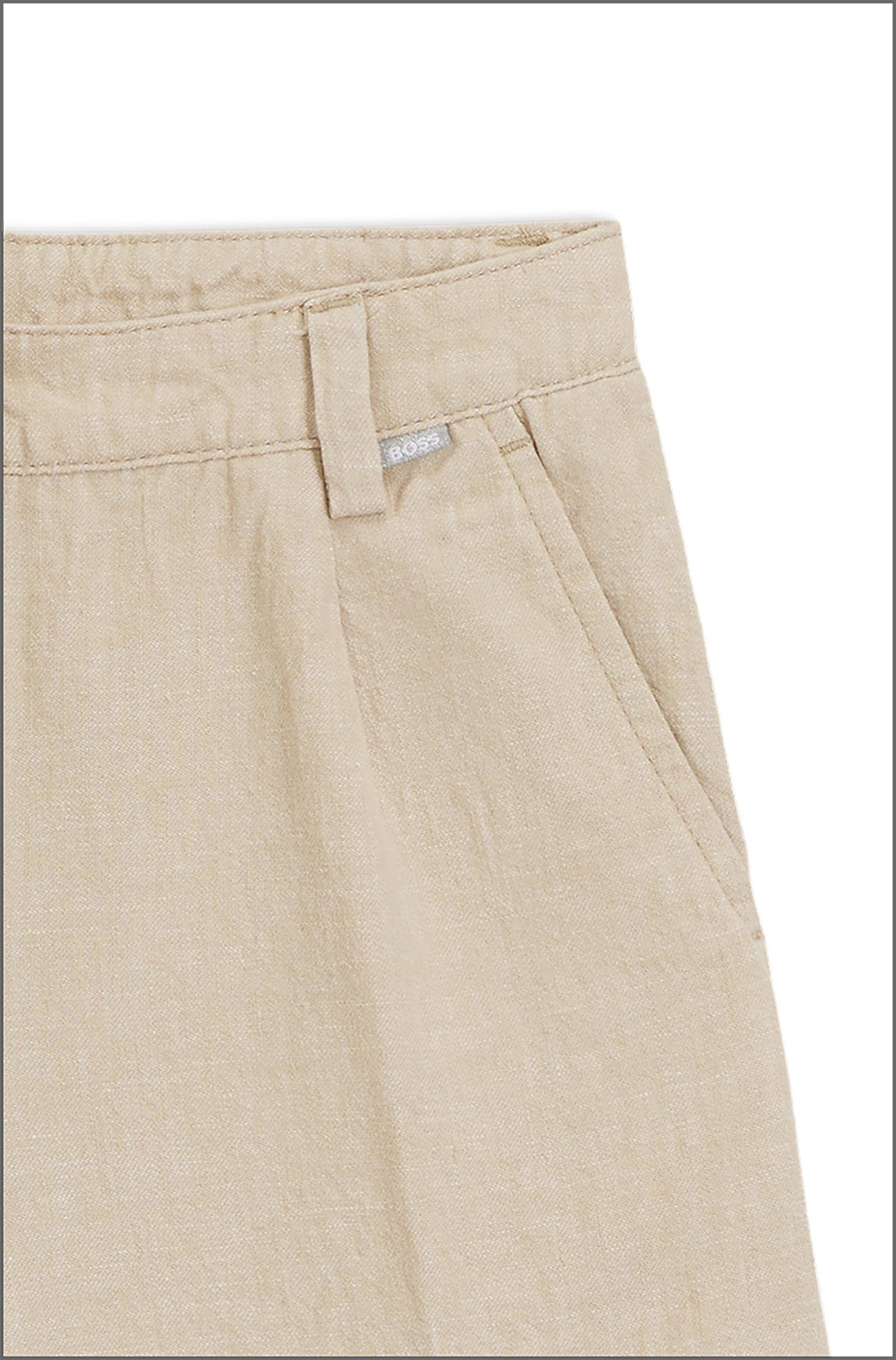 BOSS Girls trousers in Linen and Cotton