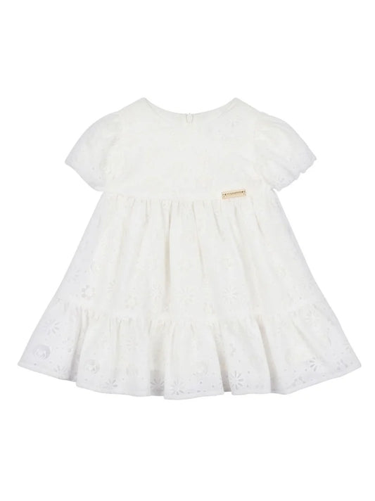 MOSCHINO Baby Girls White Short Sleeve Dress