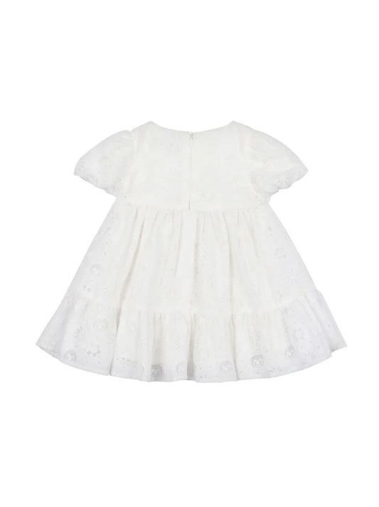 MOSCHINO Baby Girls White Short Sleeve Dress