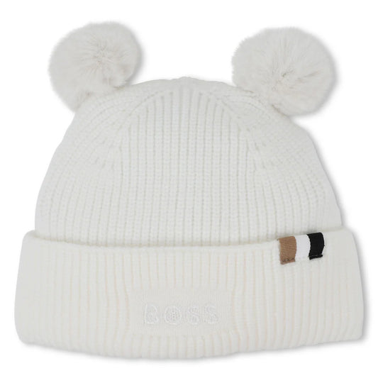 BOSS J52599/117 Baby Hat and Booties set