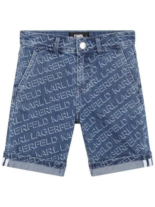 KARL LAGERFELD Boys DENIM Jeans shorts  Blue Regular Fit