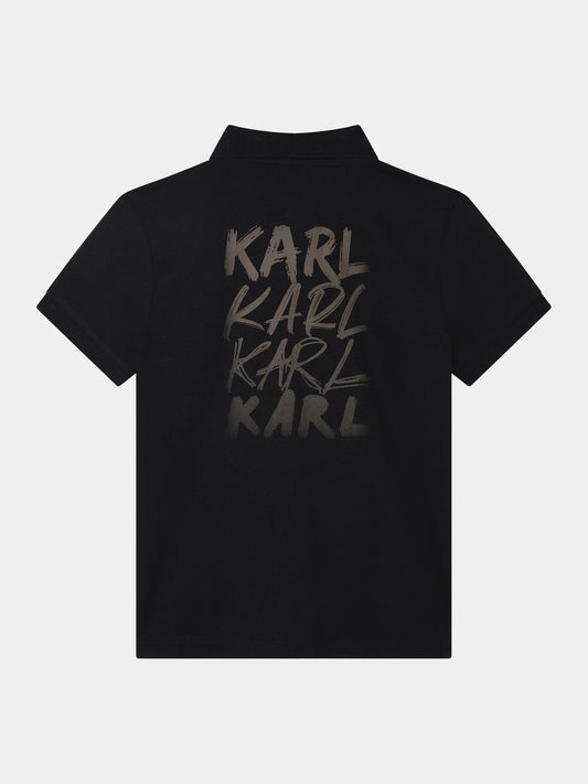 KARL LAGERFELD Kids Polo Black Regular Fit