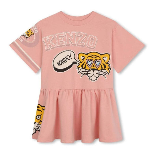 KENZO KIDS Girls Pink Logo Dress