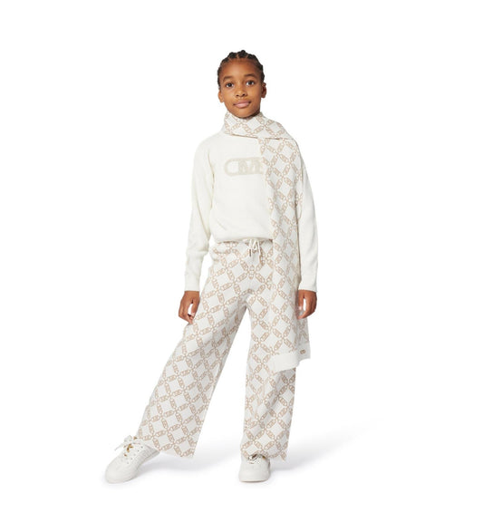 MICHAEL KORS R30536.117 Girls Ivory Logo Scarf