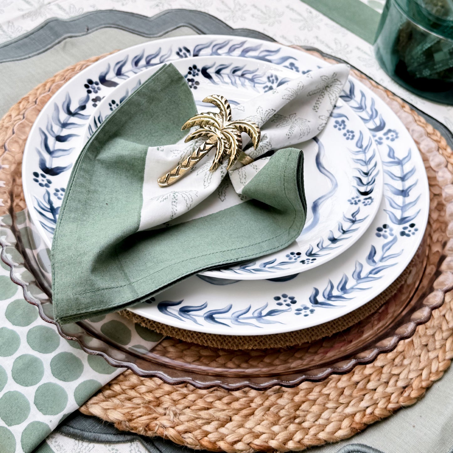 Blue Flowers Dinner Plate