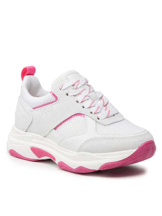 BOSS Girls Pink Sneakers