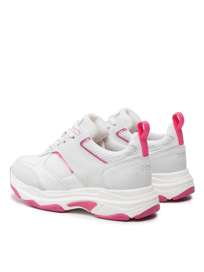 BOSS Girls Pink Sneakers
