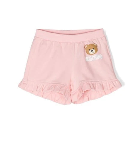 MOSCHINO Girls Pink Logo Shorts