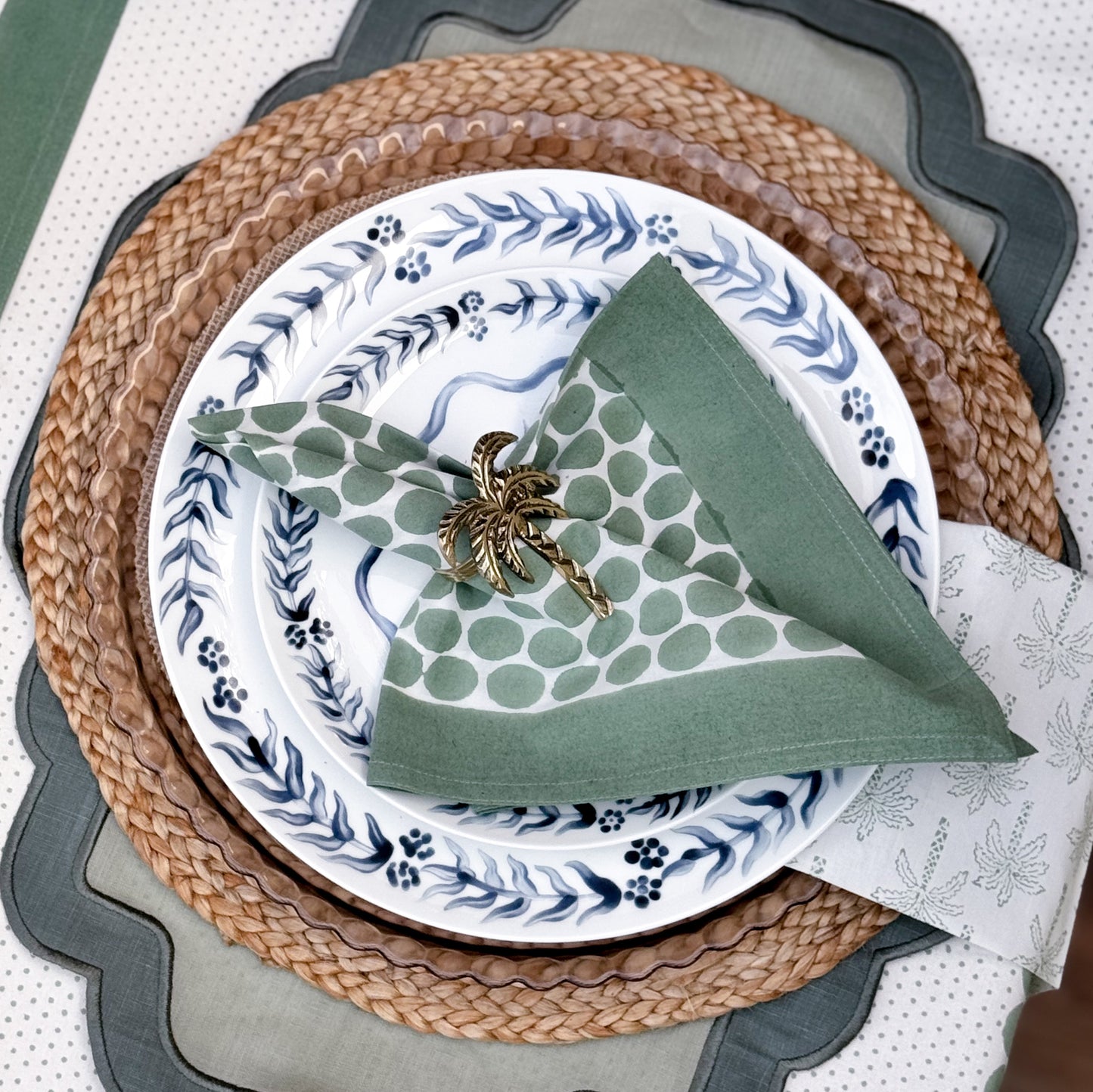 Blue Flowers Dinner Plate