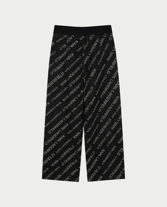 KARL LAGERFELD Girls' Trousers with All-Over Logo