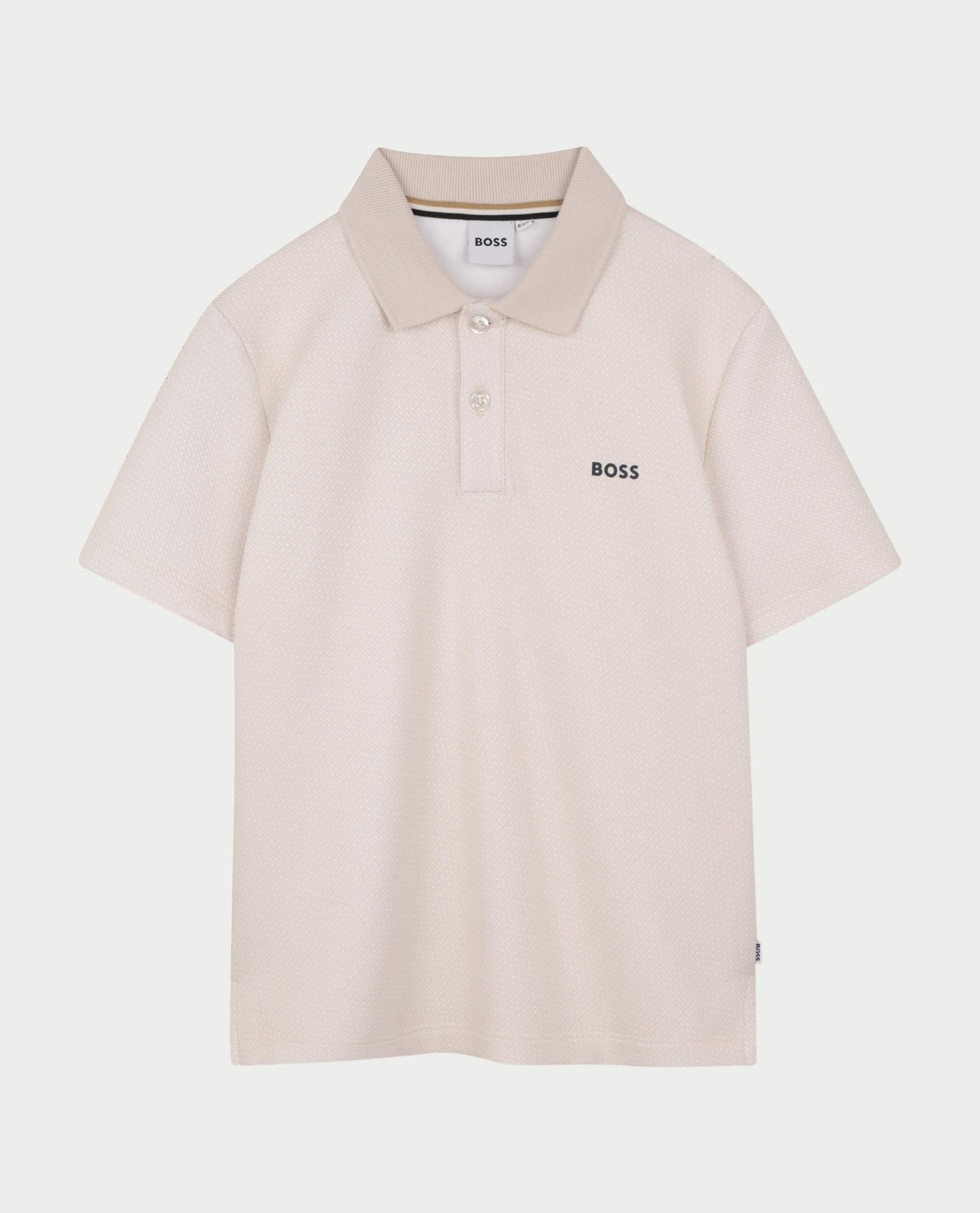 BOSS Boys Ivory Logo Polo Shirt