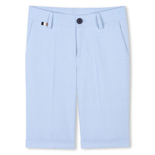 BOSS Boys Light Blue Bermuda Shorts