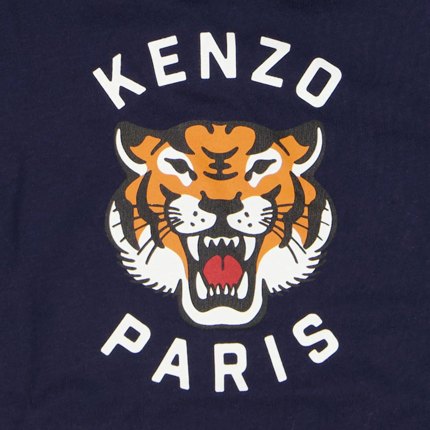 KENZO KIDS Boys Navy Blue Tiger Logo T-Shirts