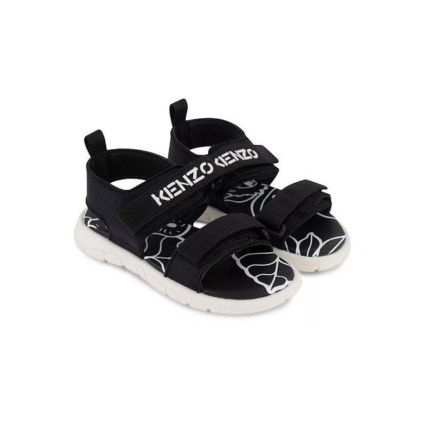 KENZO KIDS Unisex Logo Velcro Sandals Blue