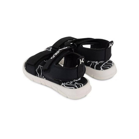 KENZO KIDS Unisex Logo Velcro Sandals Black