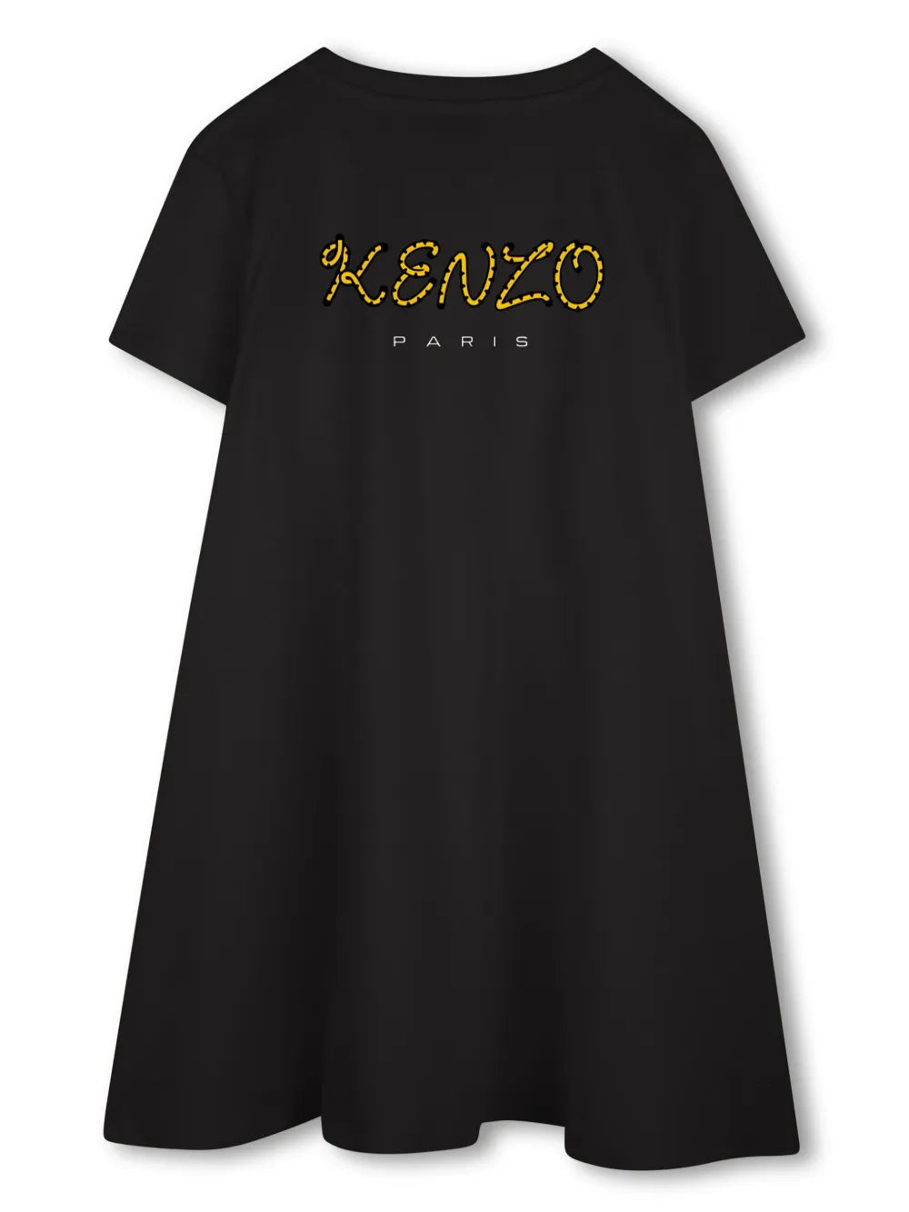 KENZO Kids Girls Tiger-Motif Black Dress