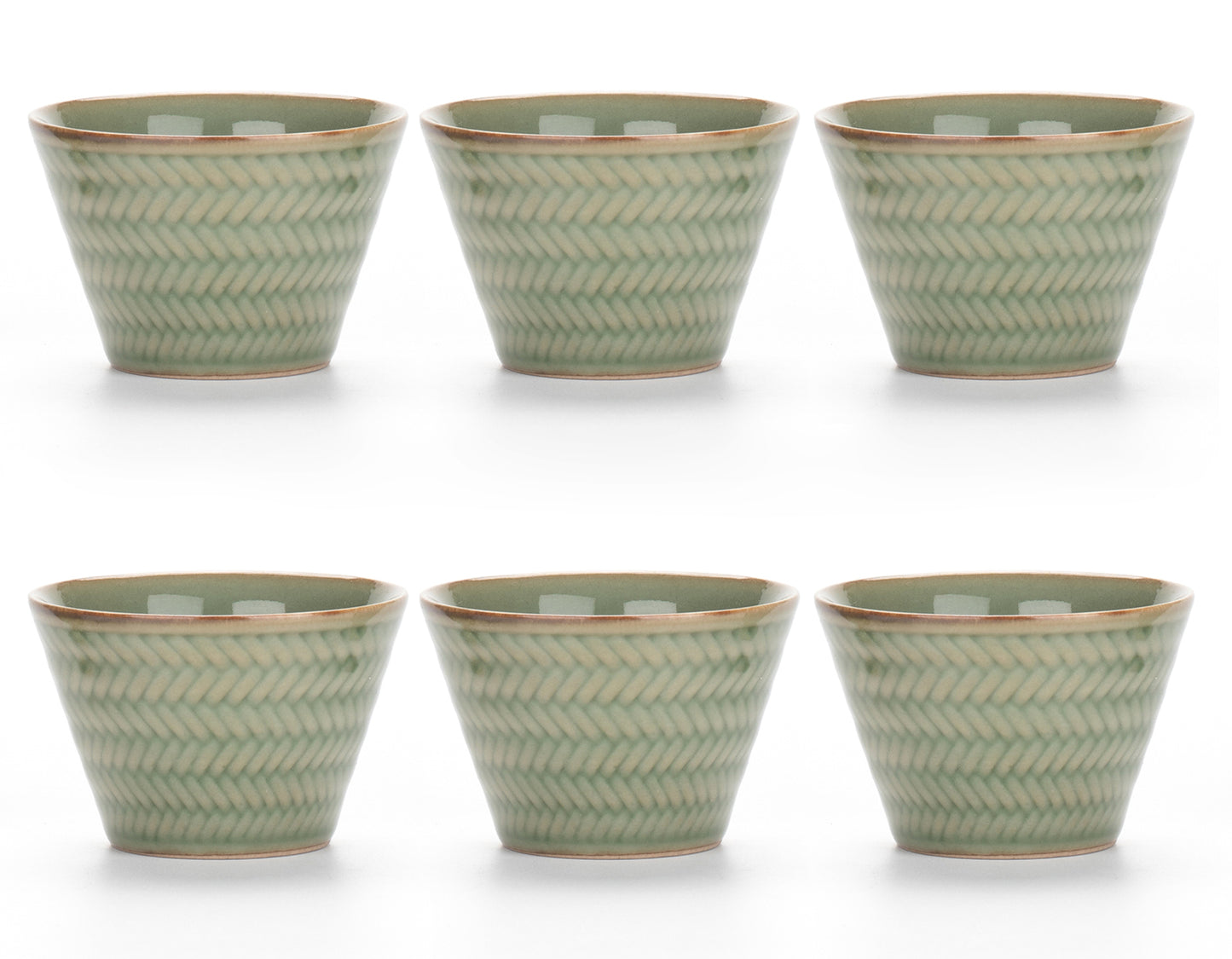 FINJAN Gawa ceramic - GREEN (SET OF 6)