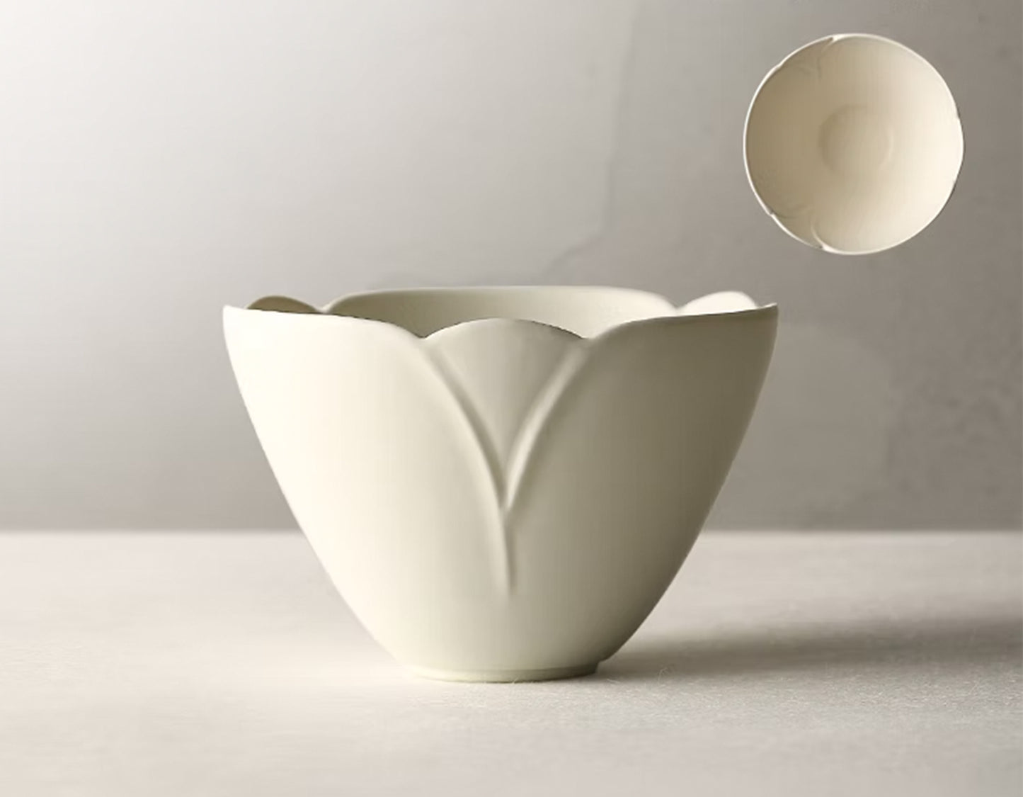 Ceramic Beige Decorative Bowl
