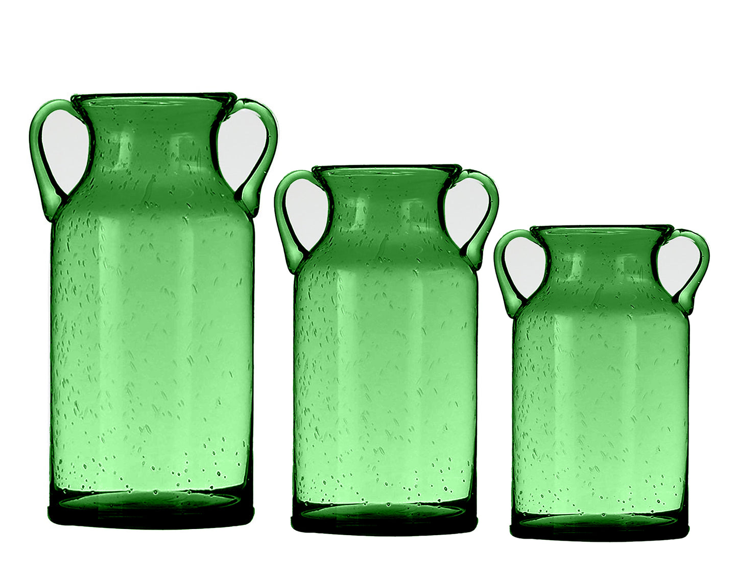 Flower Vase with Handle - Green small