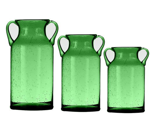 Flower Vase with Handle - Green small