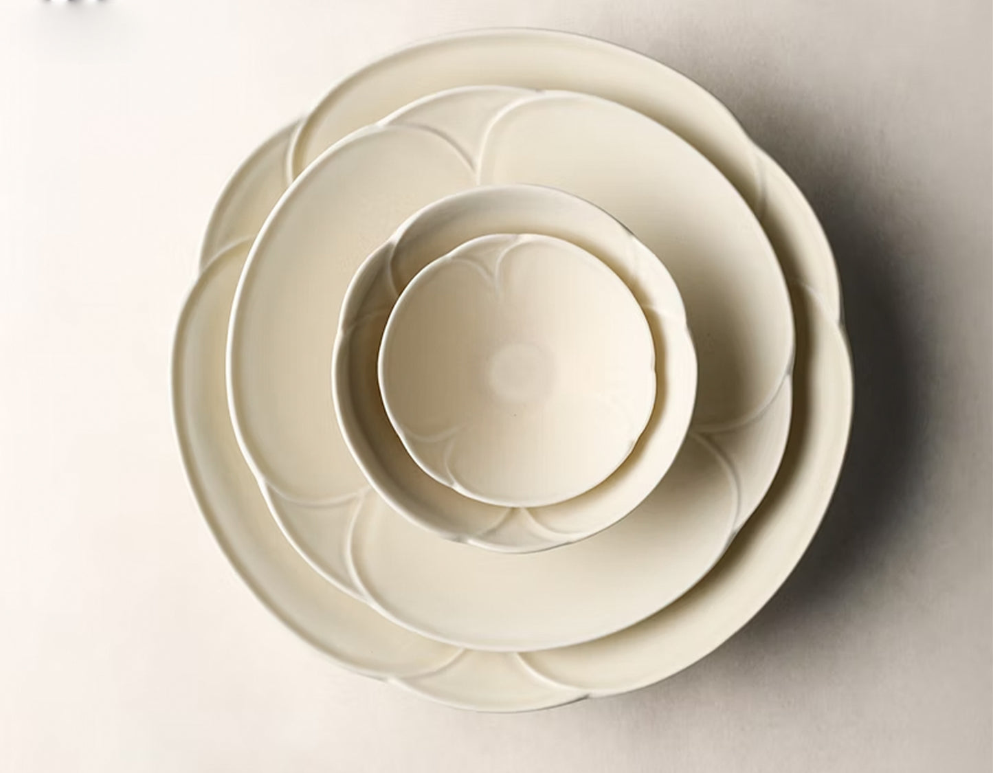 Ceramic Beige Decorative Bowl