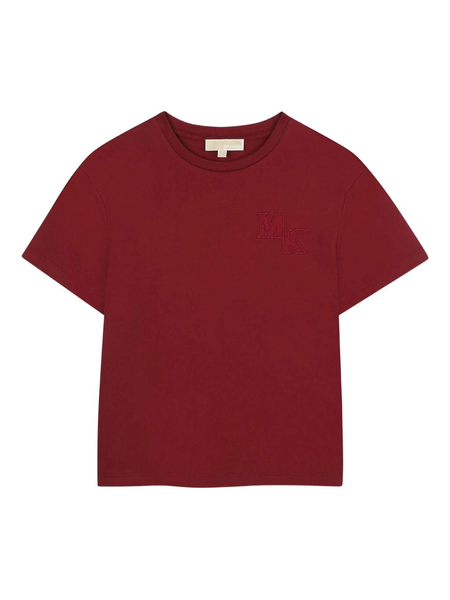 MICHAEL KORS R30494/95L Girls Maroon Logo T-Shirt