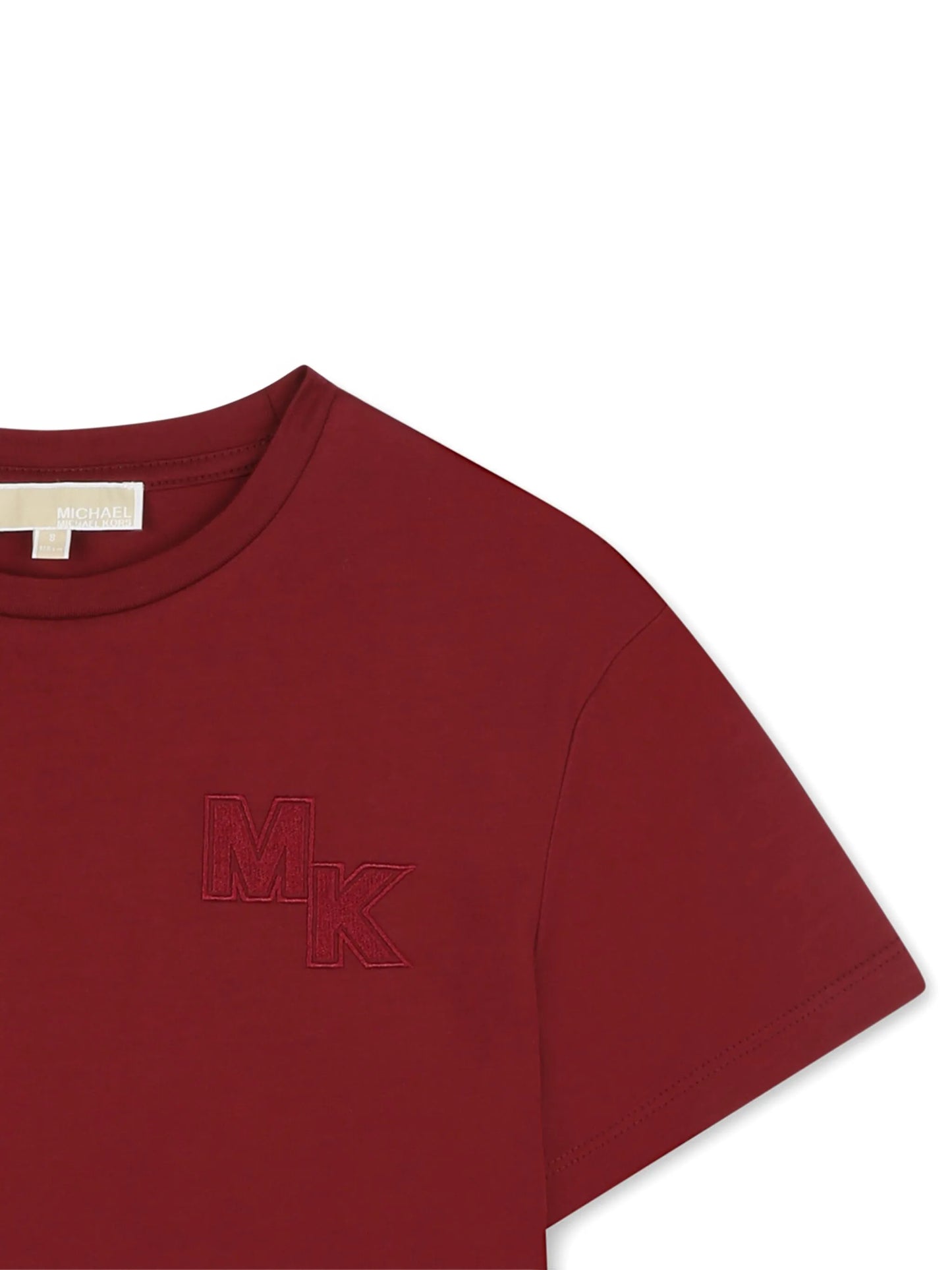 MICHAEL KORS R30494/95L Girls Maroon Logo T-Shirt