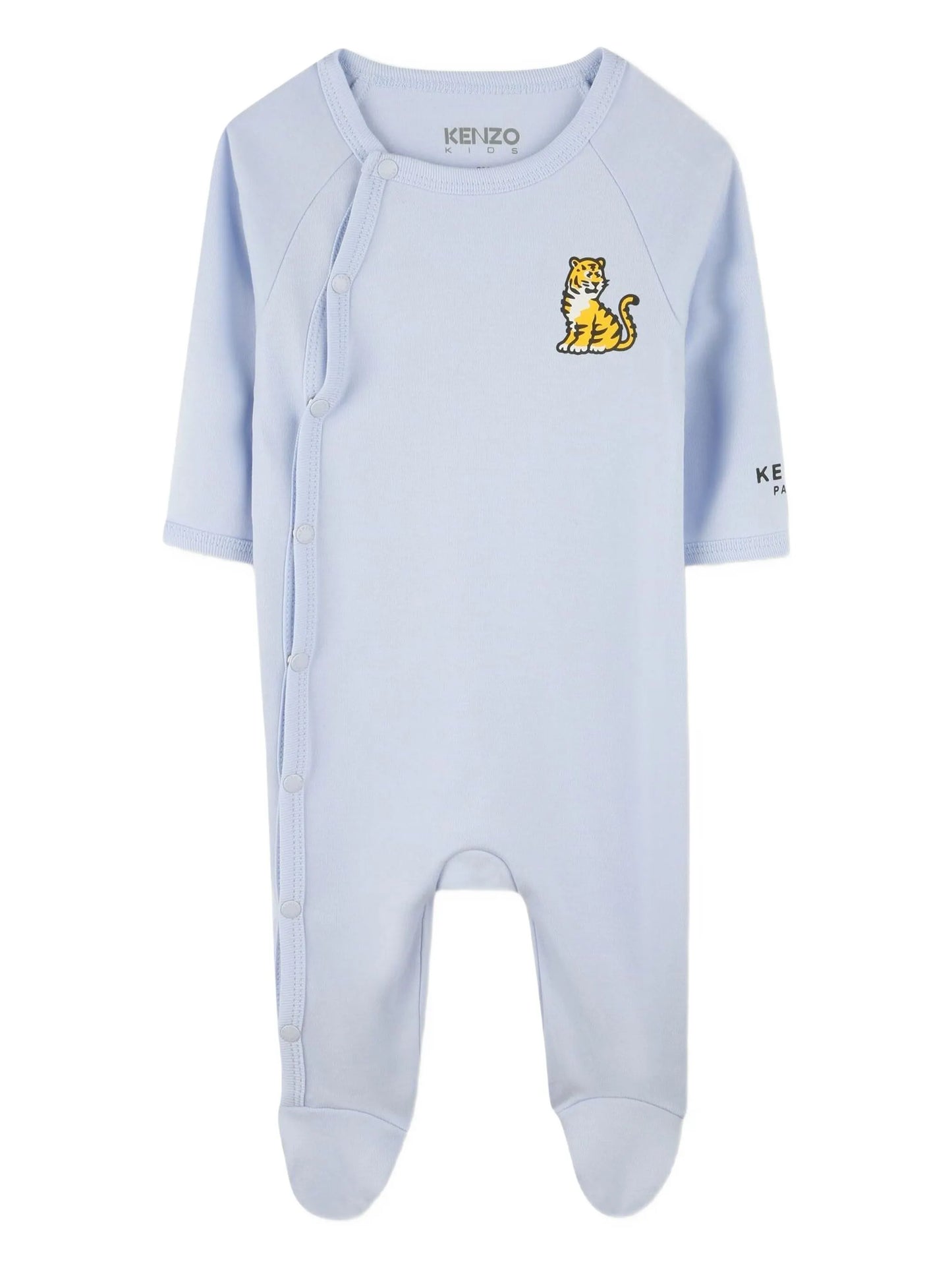 KENZO K61253/771 Baby Boys Baby Blue Logo Embroidered Babygrow