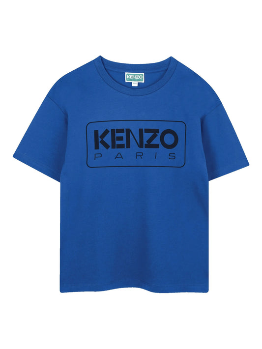 KENZO K61494/871 KIDS Younger Blue Printed Logo T-Shirt