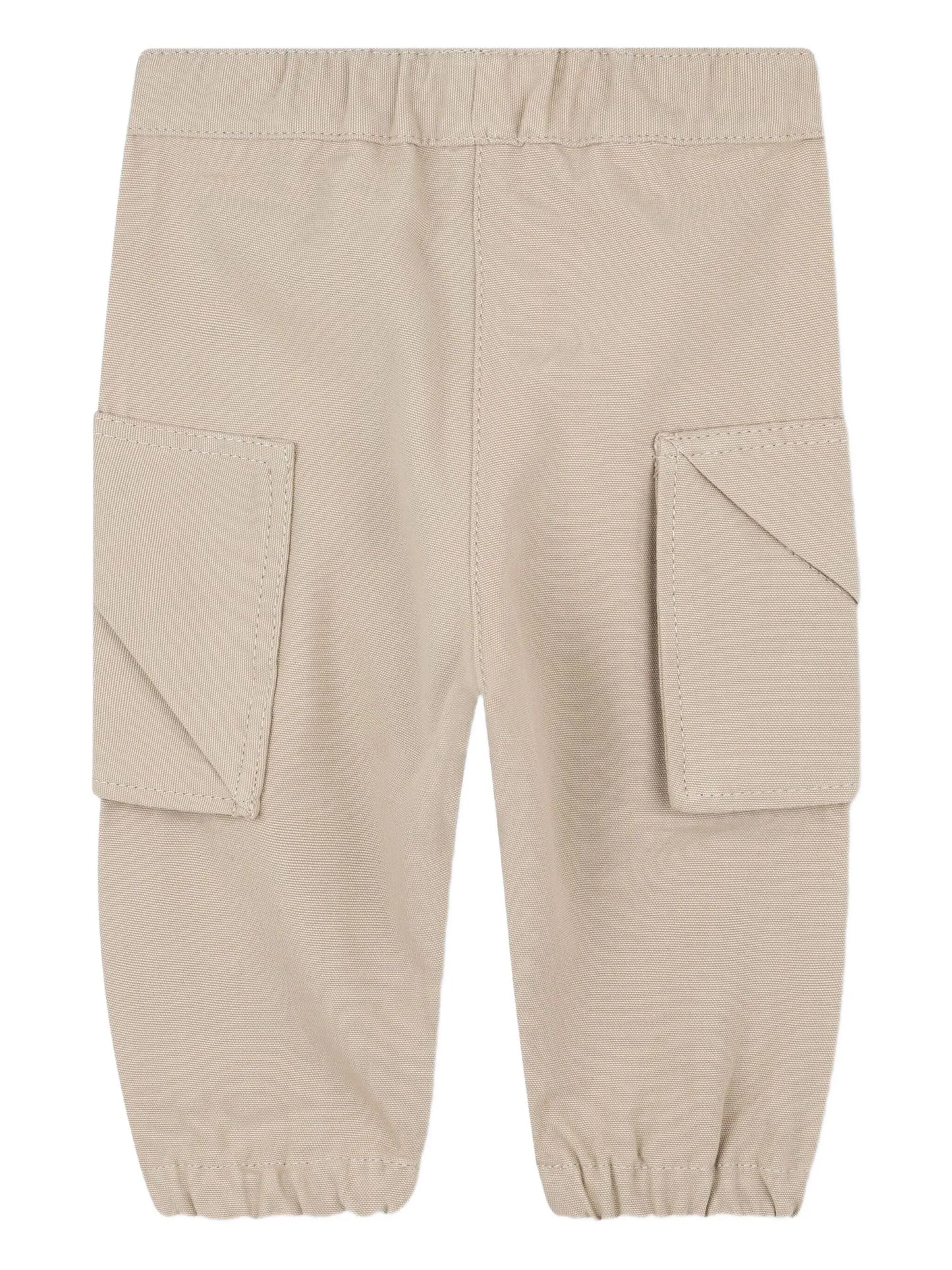 KENZO K61288/249 KIDS Baby Boys Beige Logo Tapered Cargo Trousers