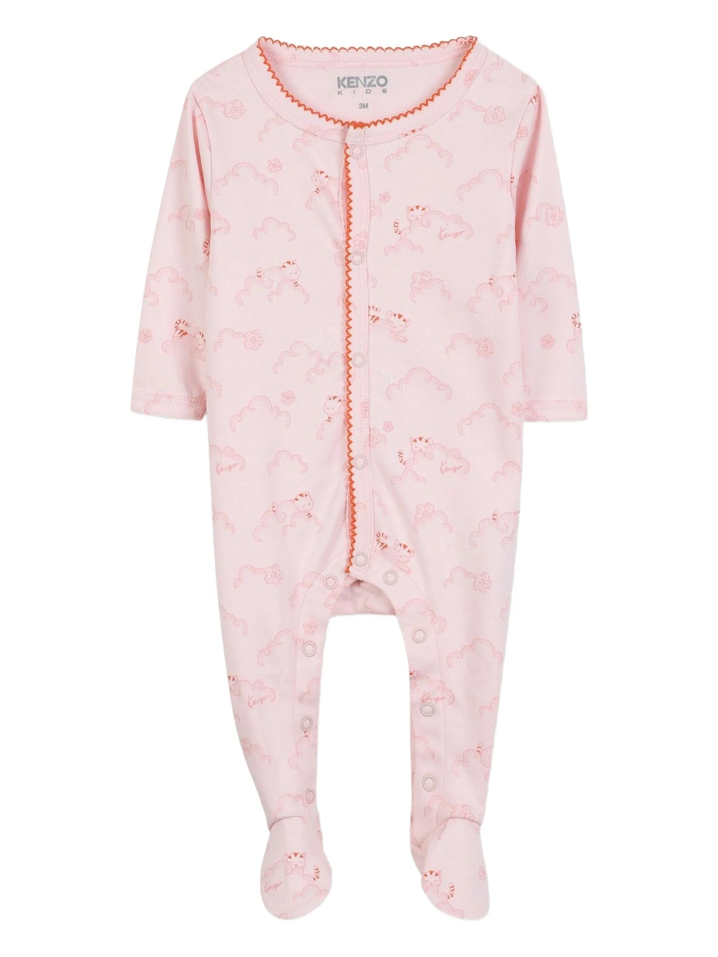 KENZO K61240/46T Baby Girls Peachy Logo Printed Babygrow