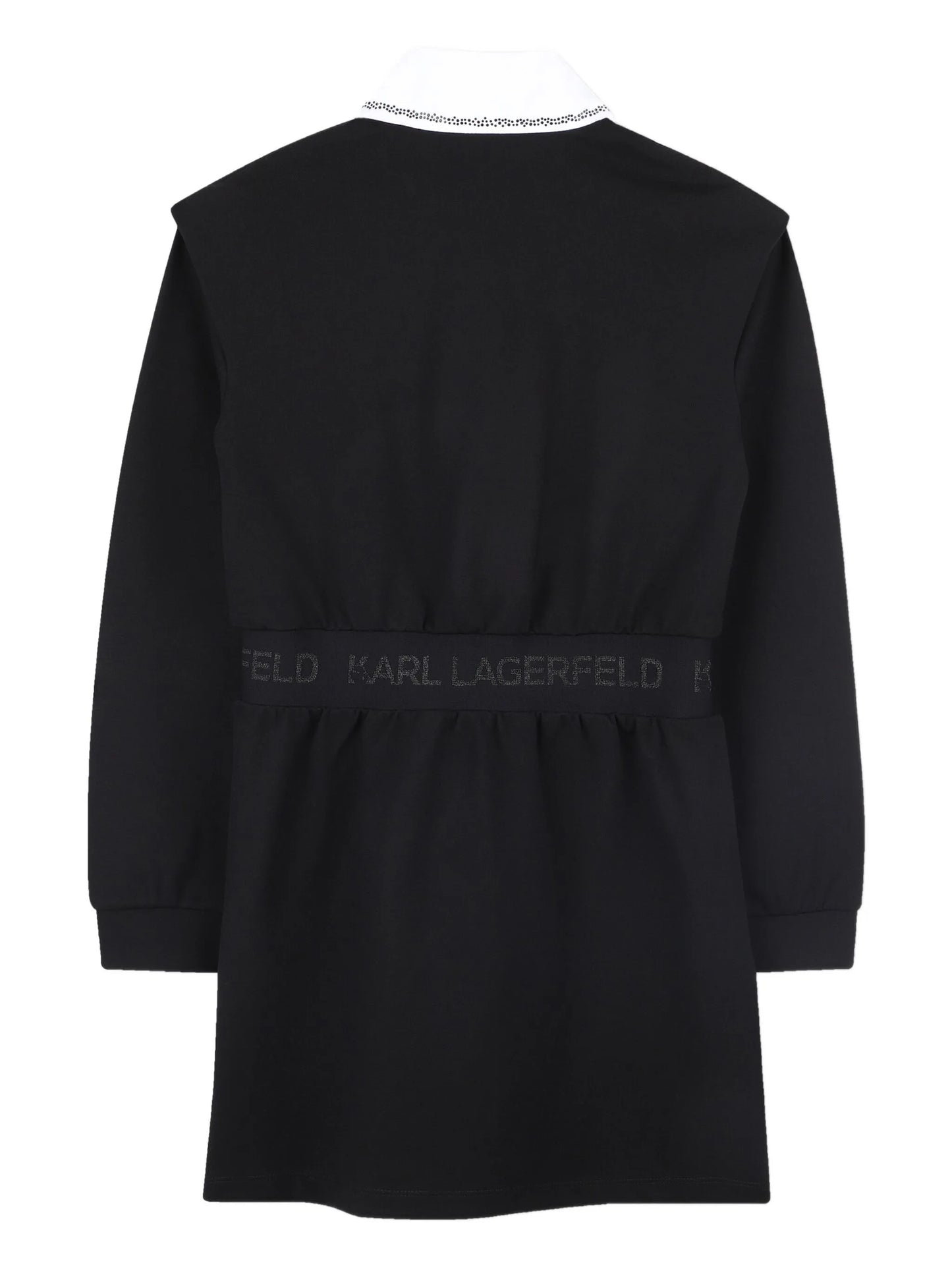 KARL LAGERFELD Z30612/09B Kids Girls Black Waist-Tying Shirt Dress