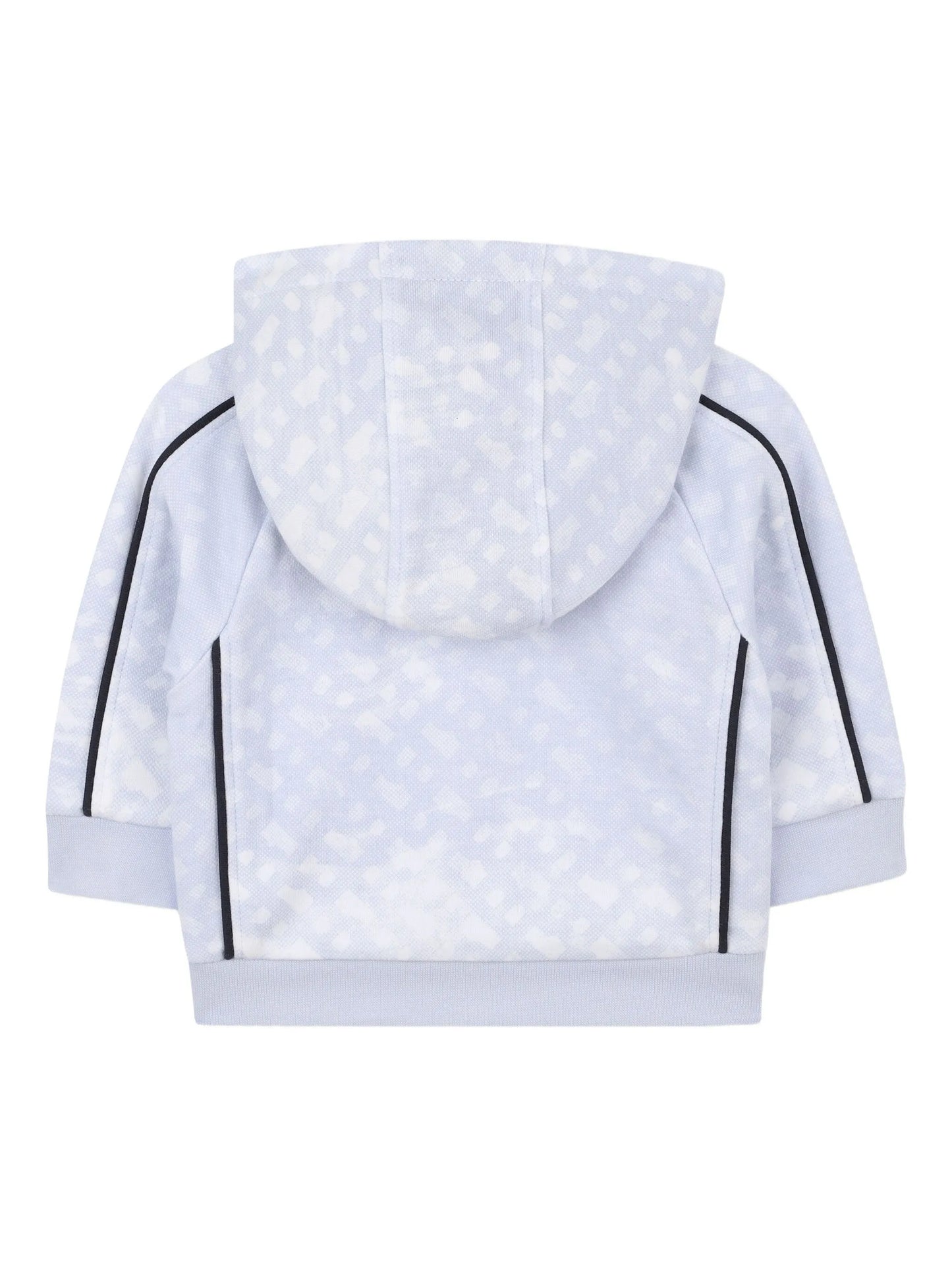 BOSS J52534/771 Younger Boys Baby Blue Monogram-print Hooded Tracksuit