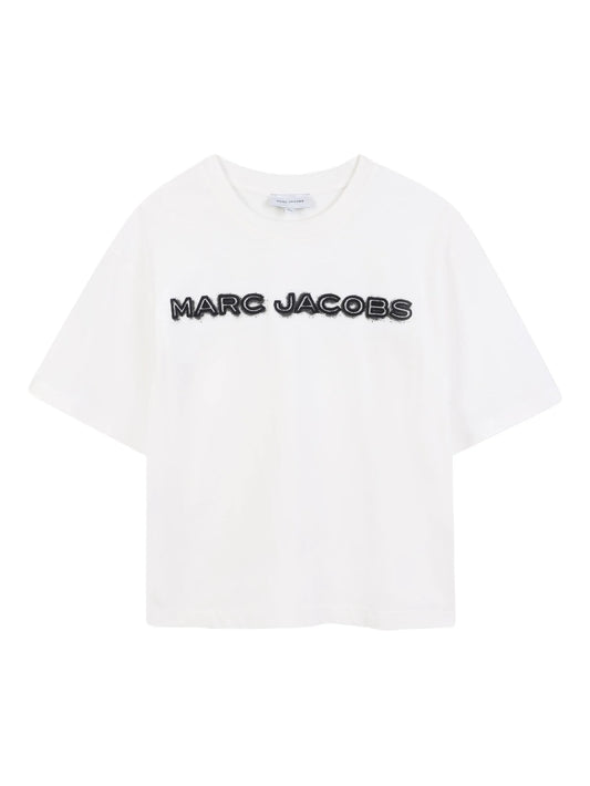 MARC JACOBS W60644/126 Boys White Logo T-Shirt
