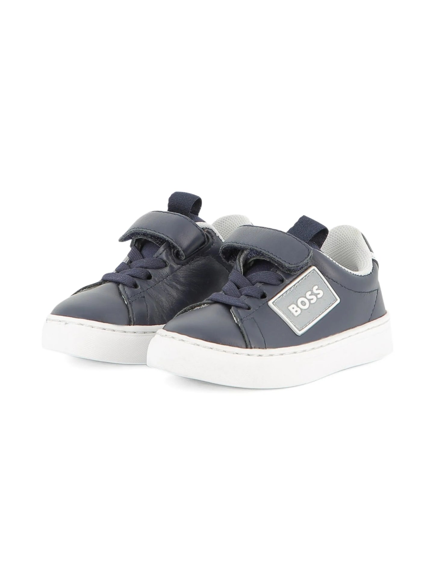 BOSS J52573/849 Baby Boys Navy Blue Touch-Strap Sneakers