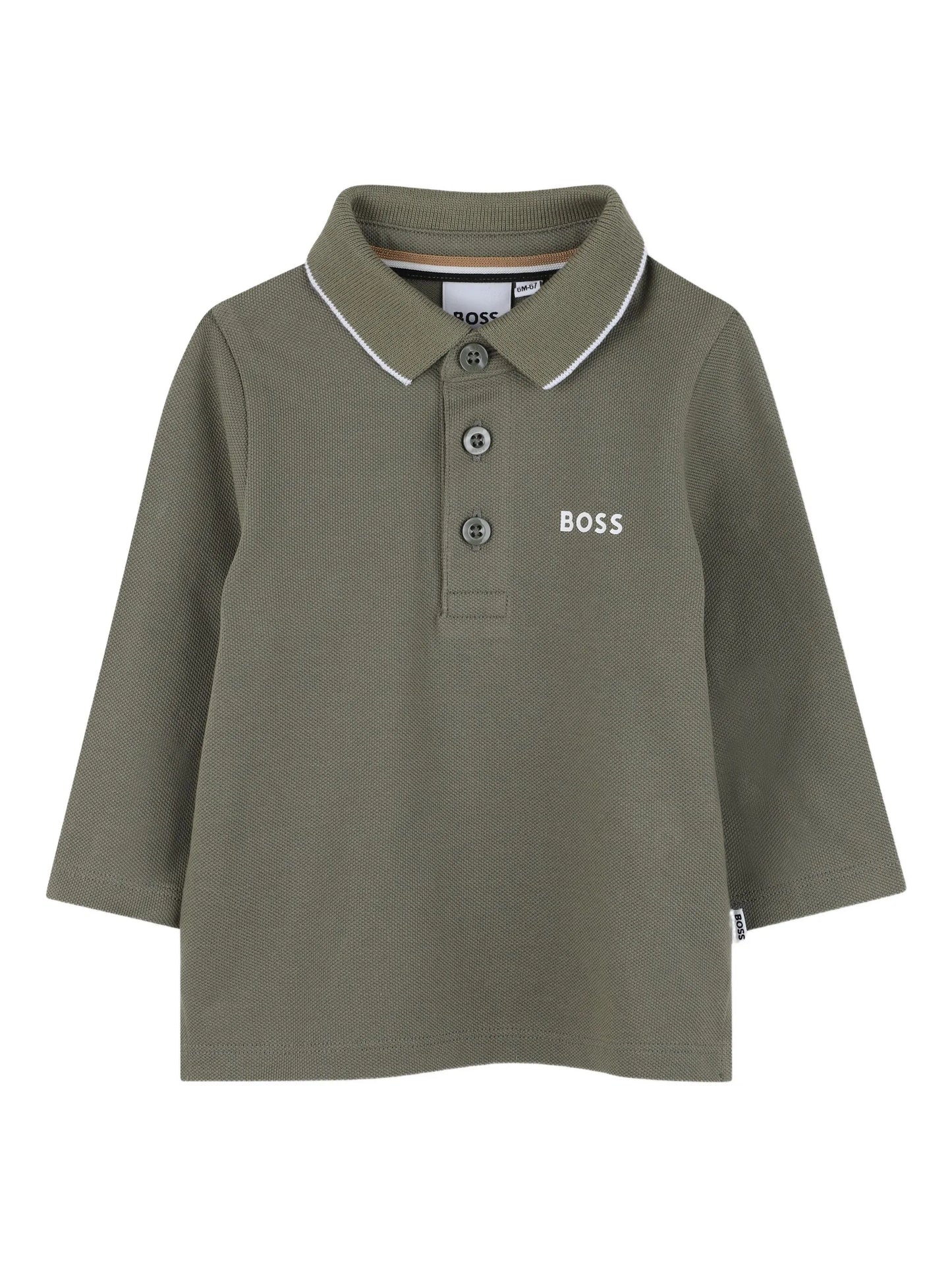 BOSS J52449 Baby Boys Long-Sleeves Logo Polo Shirt