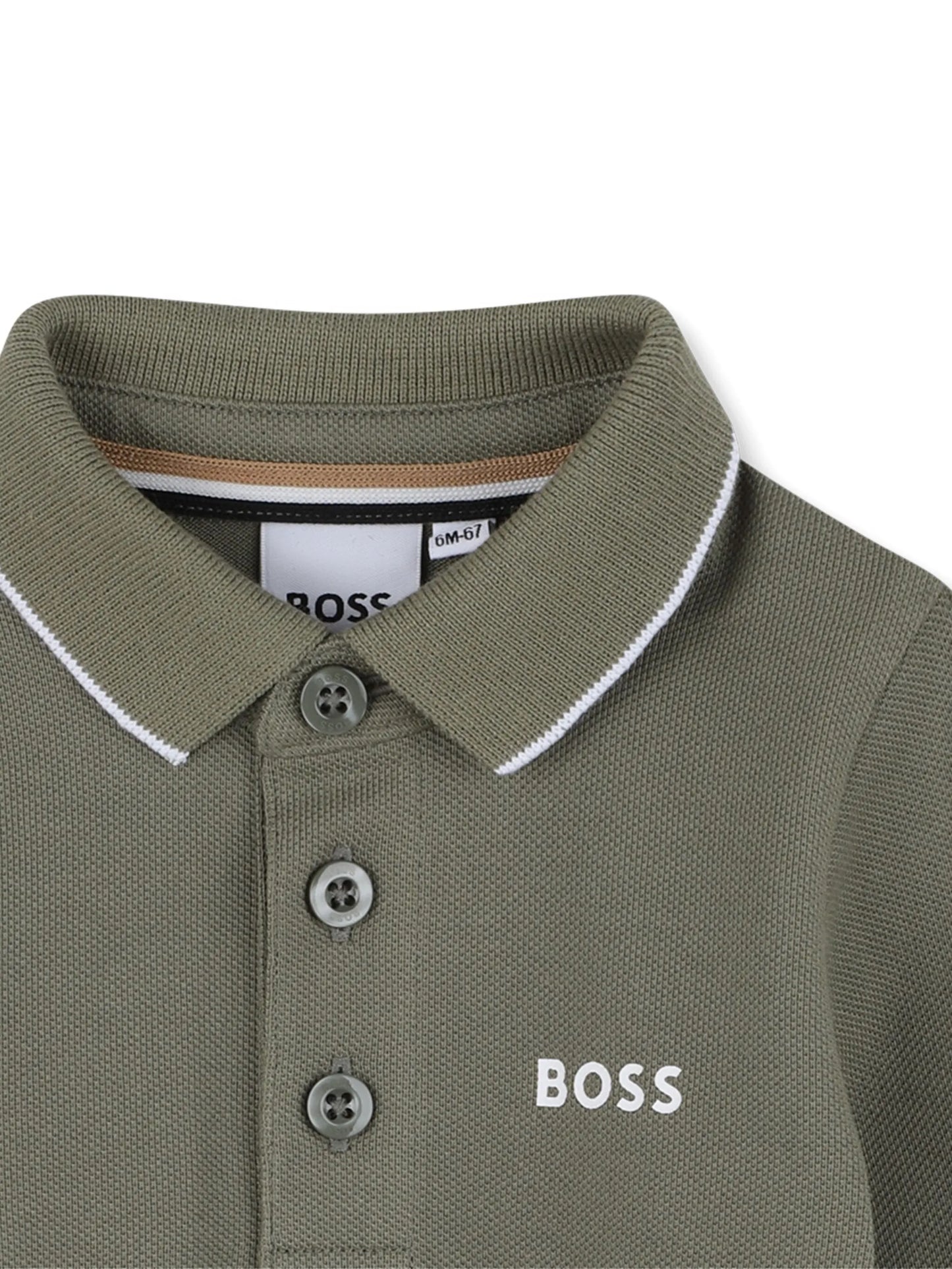 BOSS J52449 Baby Boys Long-Sleeves Logo Polo Shirt