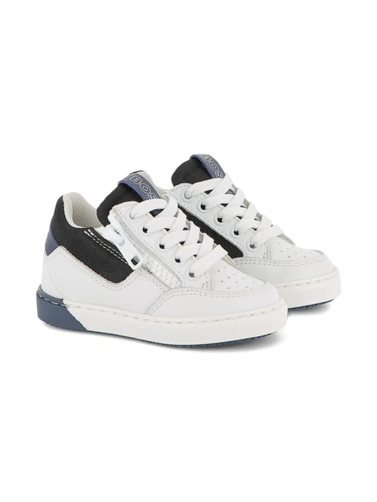 BOSS J52580/10P Baby Boys White Panelled Sneakers
