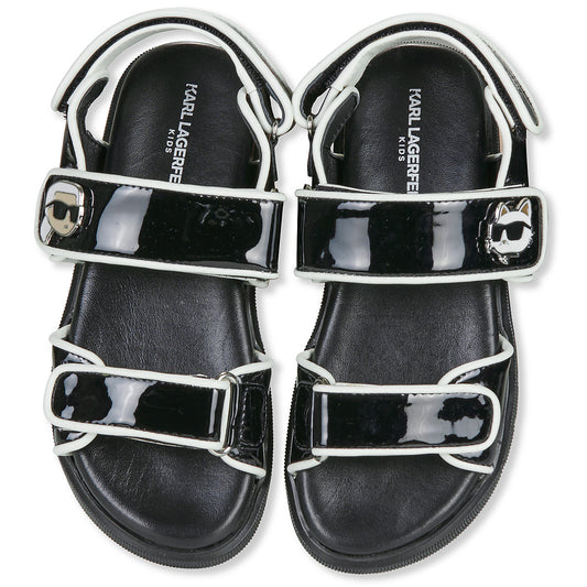 KARL LAGERFELD Boys Black Choupette & Karl Sandals
