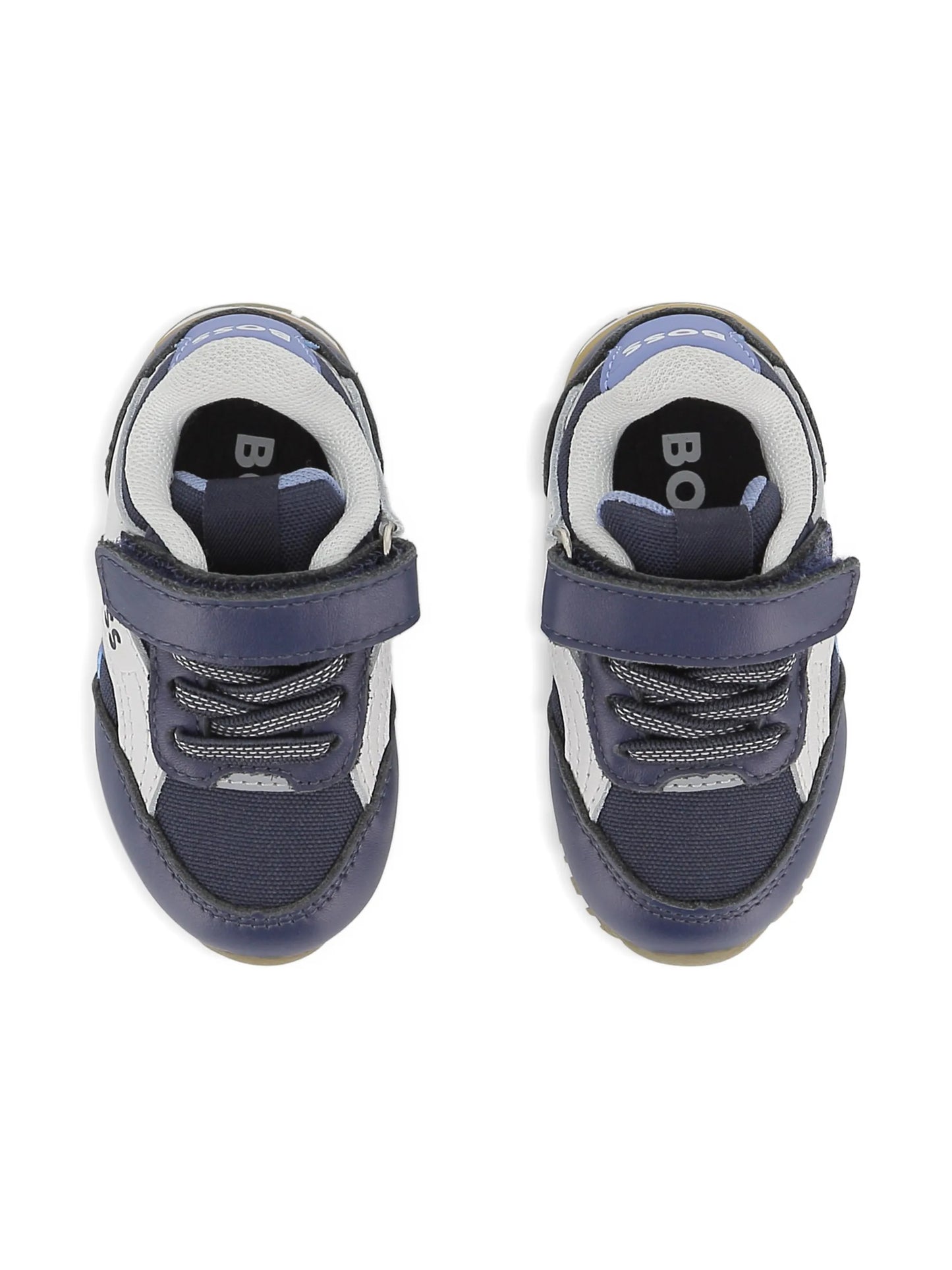 BOSS Boys Kids Navy Logo Panelled Sneakers
